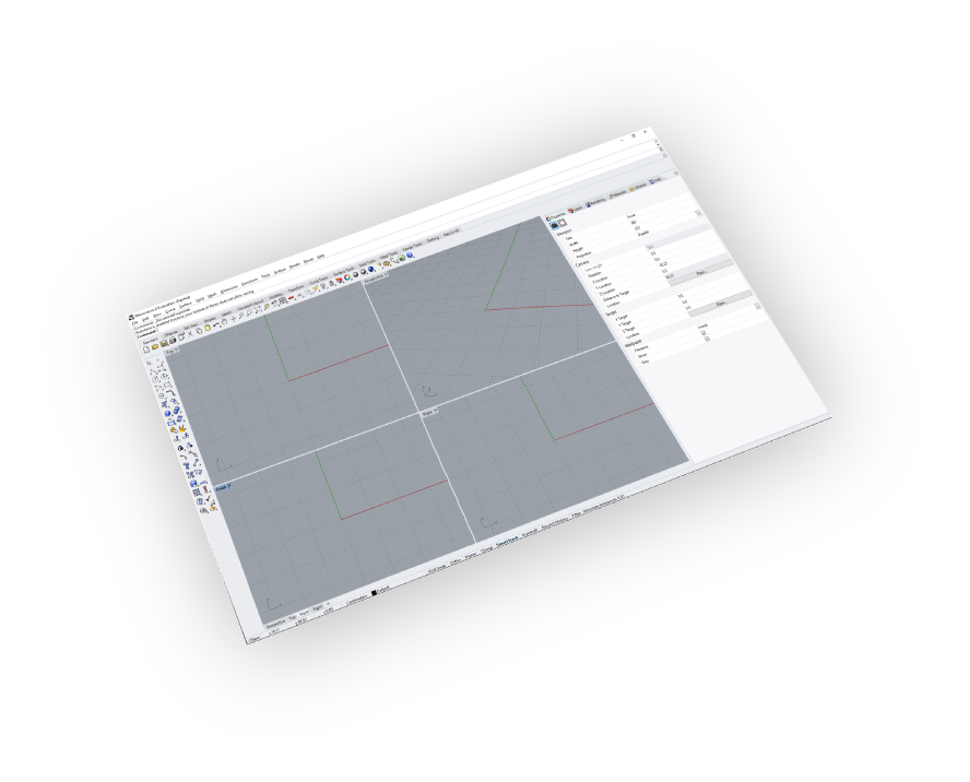Rhino 3D CAD software interface for 3D PDF export