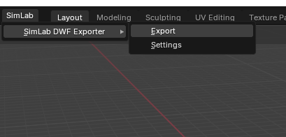 DWF Exporter in SimLab Tab