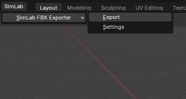 FBX Exporter in SimLab Tab