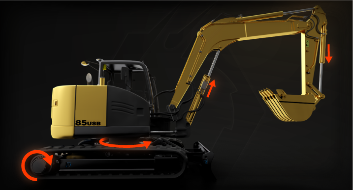 Apply mechanical forces and torques on your mechanical parts or specific points on them. add springs that absorb energy as well. Control the magnitude of forces through custom functions, polynomial equations, sinusoidal, constant magnitudes, and more.