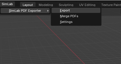 PDF Exporter in SimLab Tab